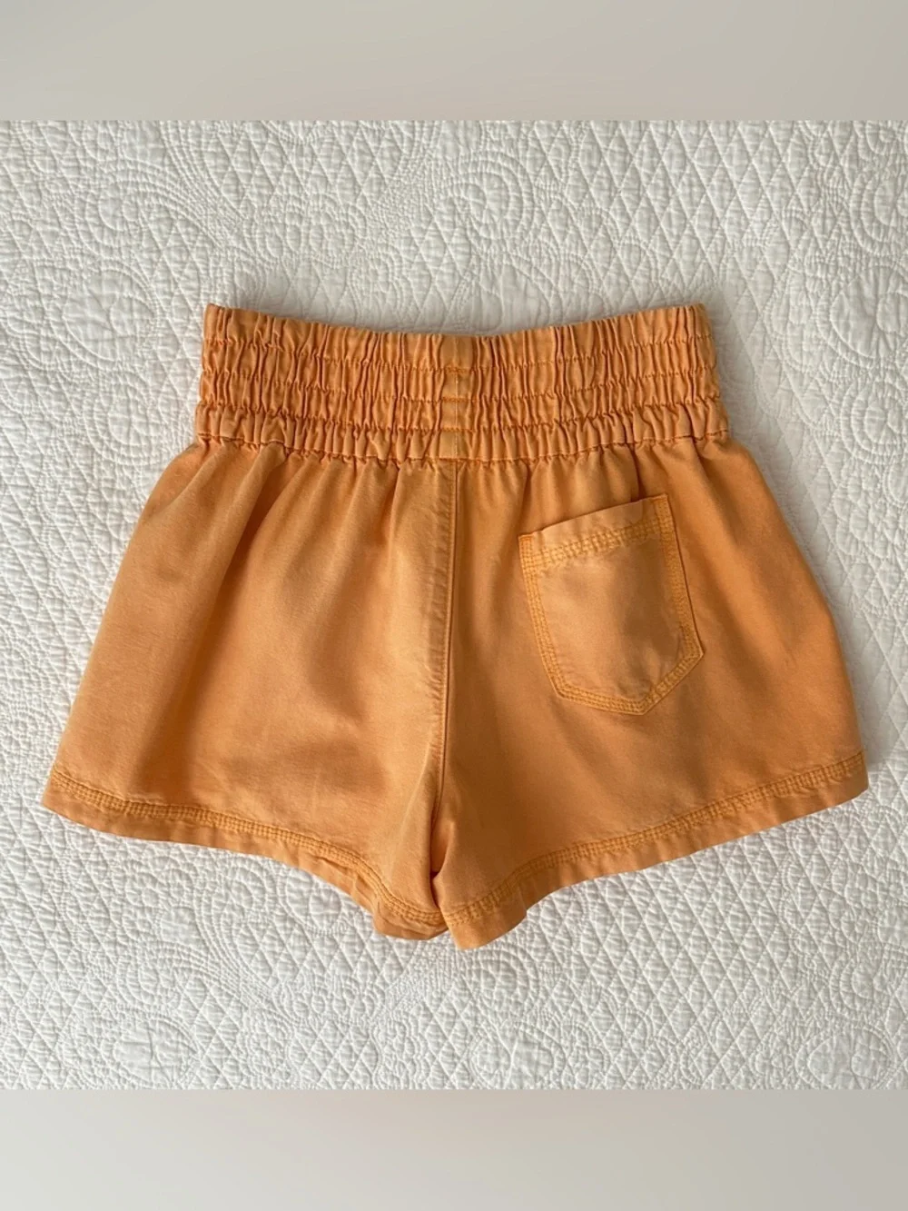 NWT Aerie Babewatch High Waisted Pull On Shorts Orange XS - Picture 4 of 12